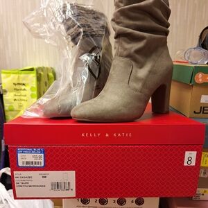 Kelly & Katie Taupe Micro Suede Boots